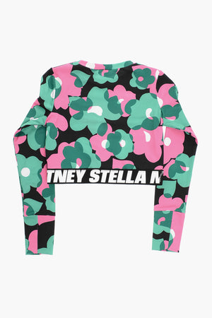 플로럴 프린트 크롭 탑