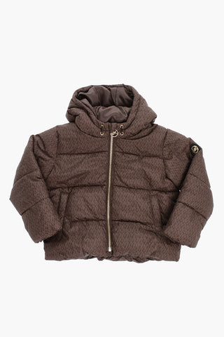 MICHAEL Padded Jacket with Hood and All-Over Logo