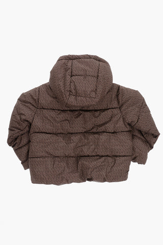 MICHAEL Padded Jacket with Hood and All-Over Logo