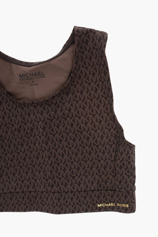 MICHAEL All-Over Logo Printed Crop Top