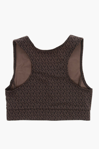MICHAEL All-Over Logo Printed Crop Top