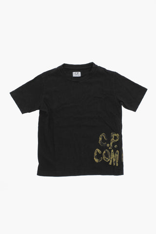 Crew-neck T-Shirt with Printed Logo