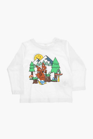 Front Printed Long Sleeve Crew-neck T-Shirt