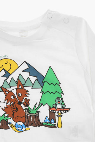 Front Printed Long Sleeve Crew-neck T-Shirt