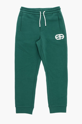EMPORIO Solid Color Joggers with Embossed Logo