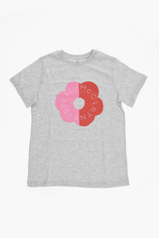 T-Shirt Girocollo Stampata sul Fronte