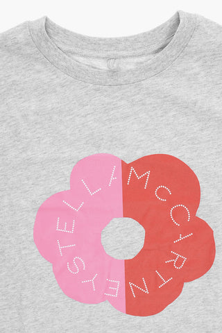 T-Shirt Girocollo Stampata sul Fronte