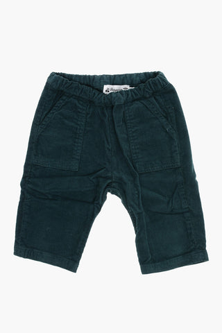 Pantaloni in Velluto a Coste con Elastico in Vita