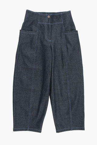 EMPORIO Visible Stiching Jeans with Logo-Button