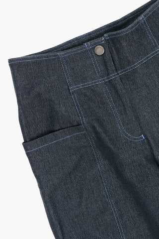 EMPORIO Visible Stiching Jeans with Logo-Button