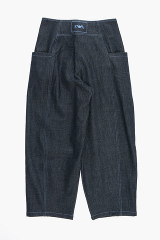 EMPORIO Visible Stiching Jeans with Logo-Button