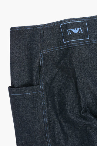 EMPORIO Visible Stiching Jeans with Logo-Button