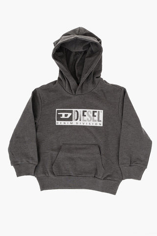 RED TAG Felpa Hoodie SMUL OVER in Tinta Unita con Logo Stampato