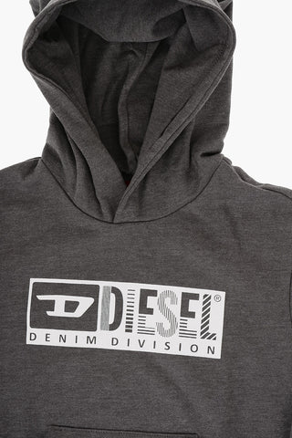 RED TAG Felpa Hoodie SMUL OVER in Tinta Unita con Logo Stampato