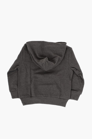 RED TAG Felpa Hoodie SMUL OVER in Tinta Unita con Logo Stampato
