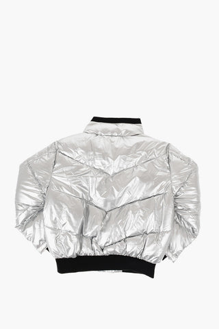 RED TAG Silver Effect JARGE Padded Jacket with Patch Logo