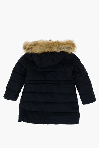 RED TAG Silver-Buttons JPARK Padded Jacket with Faux Fur