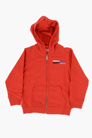 RED TAG Brushed Cotton SADONZ Sweatshirt with Hood and Zip Closure