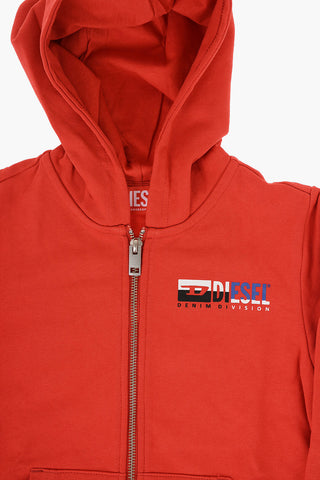 RED TAG Brushed Cotton SADONZ Sweatshirt with Hood and Zip Closure