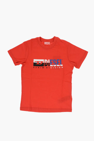 RED TAG T-Shirt Girocollo TADON in Tinta Unita con Logo Stampato