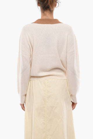 Cashmere PIERCE Sweater with Polo shirt Collar