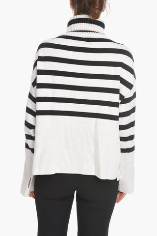 Organic Cotton OLIVER Turtleneck Striped Sweater