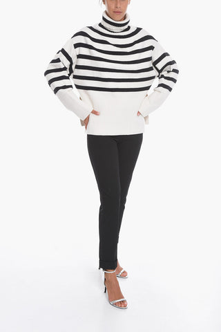 Organic Cotton OLIVER Turtleneck Striped Sweater