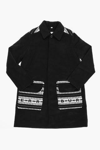 Cashmere NIKO Coat with Logoed Wool Trims