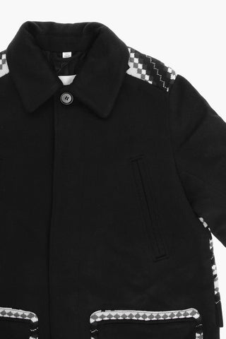 Cashmere NIKO Coat with Logoed Wool Trims