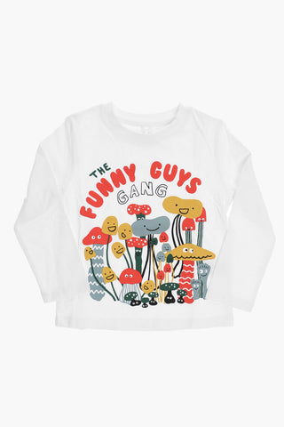 Printed long Sleeve Crew-Neck T-shirt