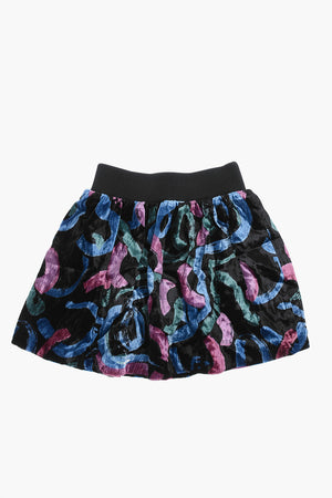 EMPORIO Ausgestellter Rock aus glänzendem Stoff