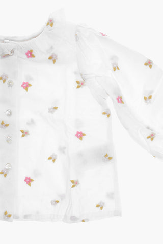 Camicia Con ricamo Floreale