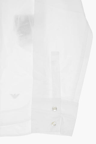 EMPORIO Solid Color Shirt with Side Slits