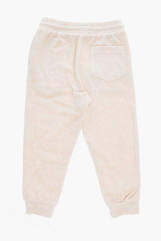 MICHAEL Velvet Joggers with Golden Logo