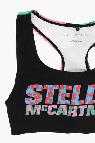 Top Crop a Fantasia con Logo Stampato