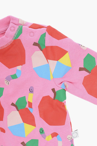 Fleeced Cotton Sweatshirt and Joggers Set