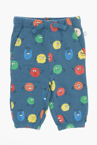 Fleeced Cotton Printed Joggers