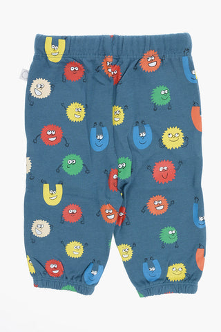 Fleeced Cotton Printed Joggers