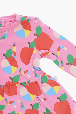 Printed Fleeced-Cotton Dress