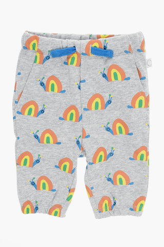 Fleeced Cotton Printed Joggers