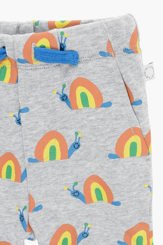 Fleeced Cotton Printed Joggers