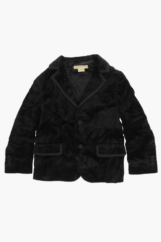 Velvet Blazer with 2-Buttons