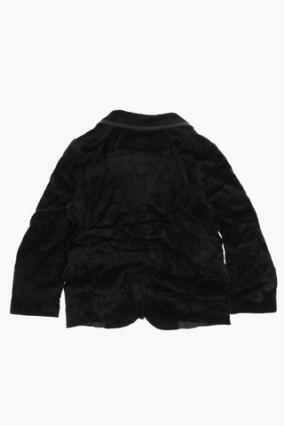 Velvet Blazer with 2-Buttons