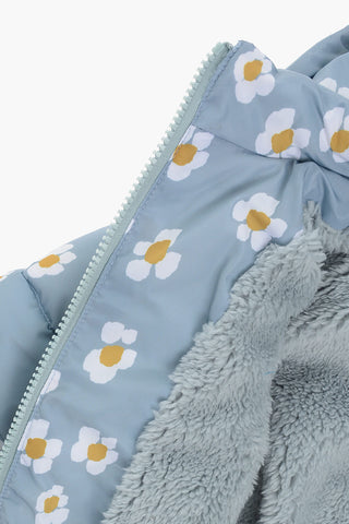 Giubbotto Imbottito con Stampa Margherite All-Over