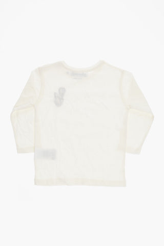 Long Sleeve Crew-Neck T-shirt with 2-Buttons