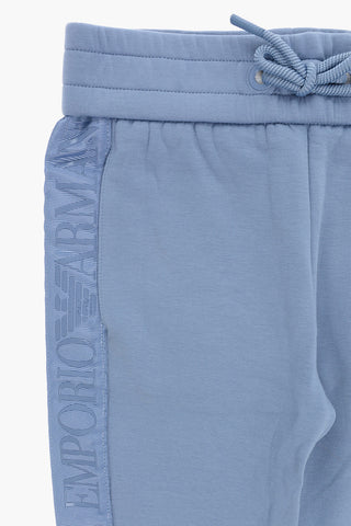 EMPORIO Solid Color Joggers with Logoed Side Band