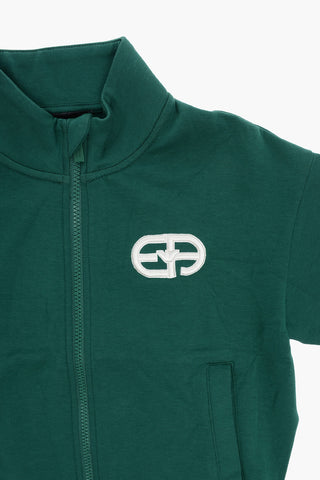 EMPORIO Solid Color Sweatshirt with Embroidery