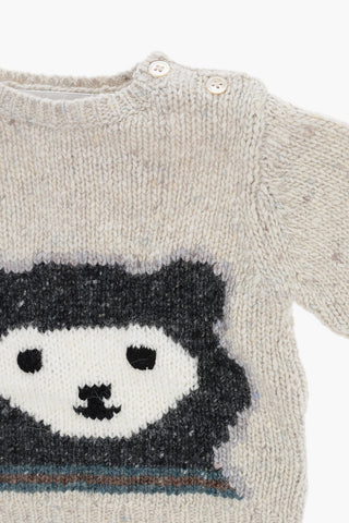 Maglia Girocollo Con Orsacchiotto