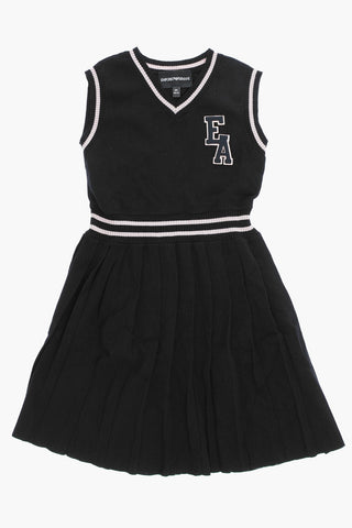 EMPORIO V-Neck Pleated Dress