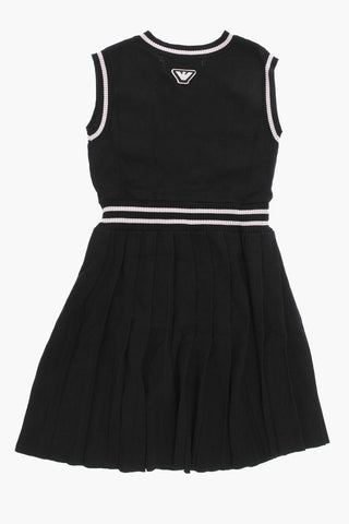 EMPORIO V-Neck Pleated Dress
